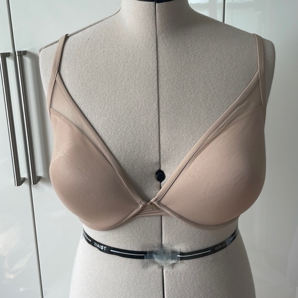 THIRDLOVE 24/7 Classic Contour Plunge Bra in Tan/Brown Size-34 G - Picture 5 of 9